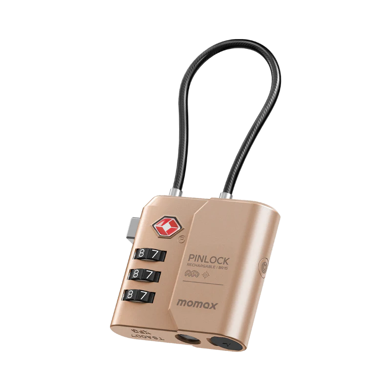 Momax BR15 PinLock TSA Padlock with Find My Locator
