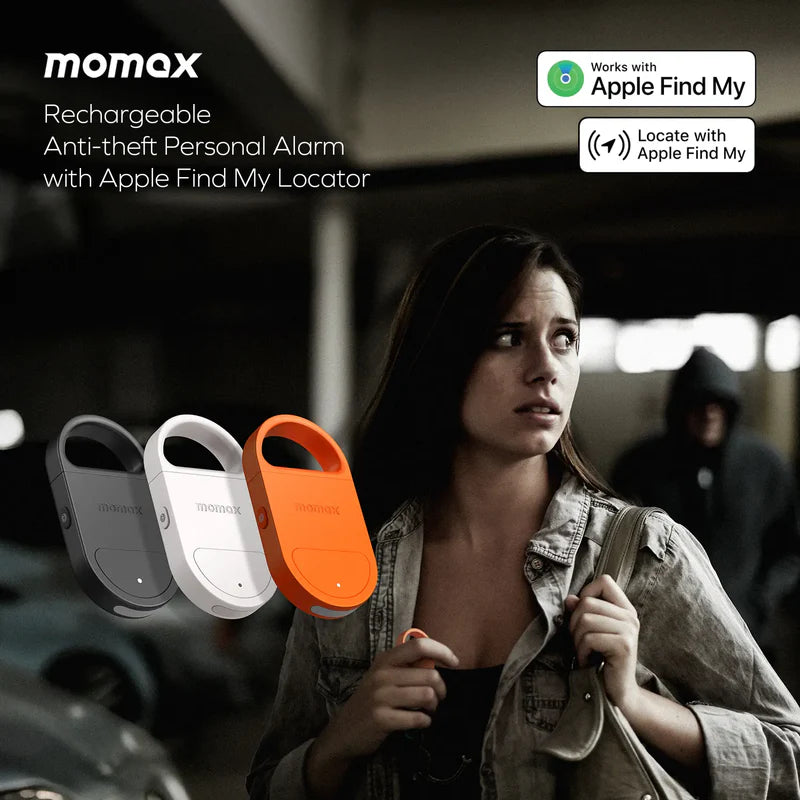 Momax BR17 PinBuzz Rechargeable Anti-Theft Personal Alarm With Find My Locator
