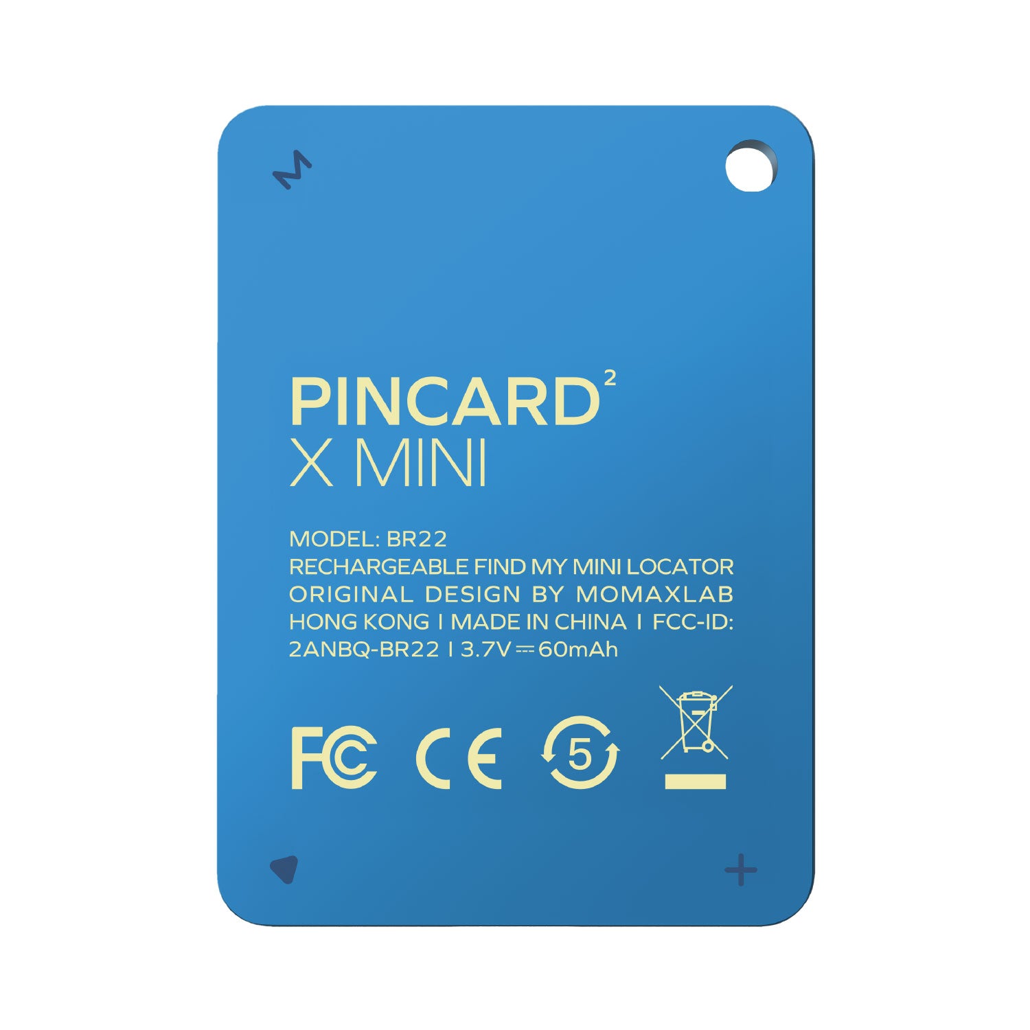 Momax BR22 Pincard2 X Mini works with Apple Find My/Find Hub