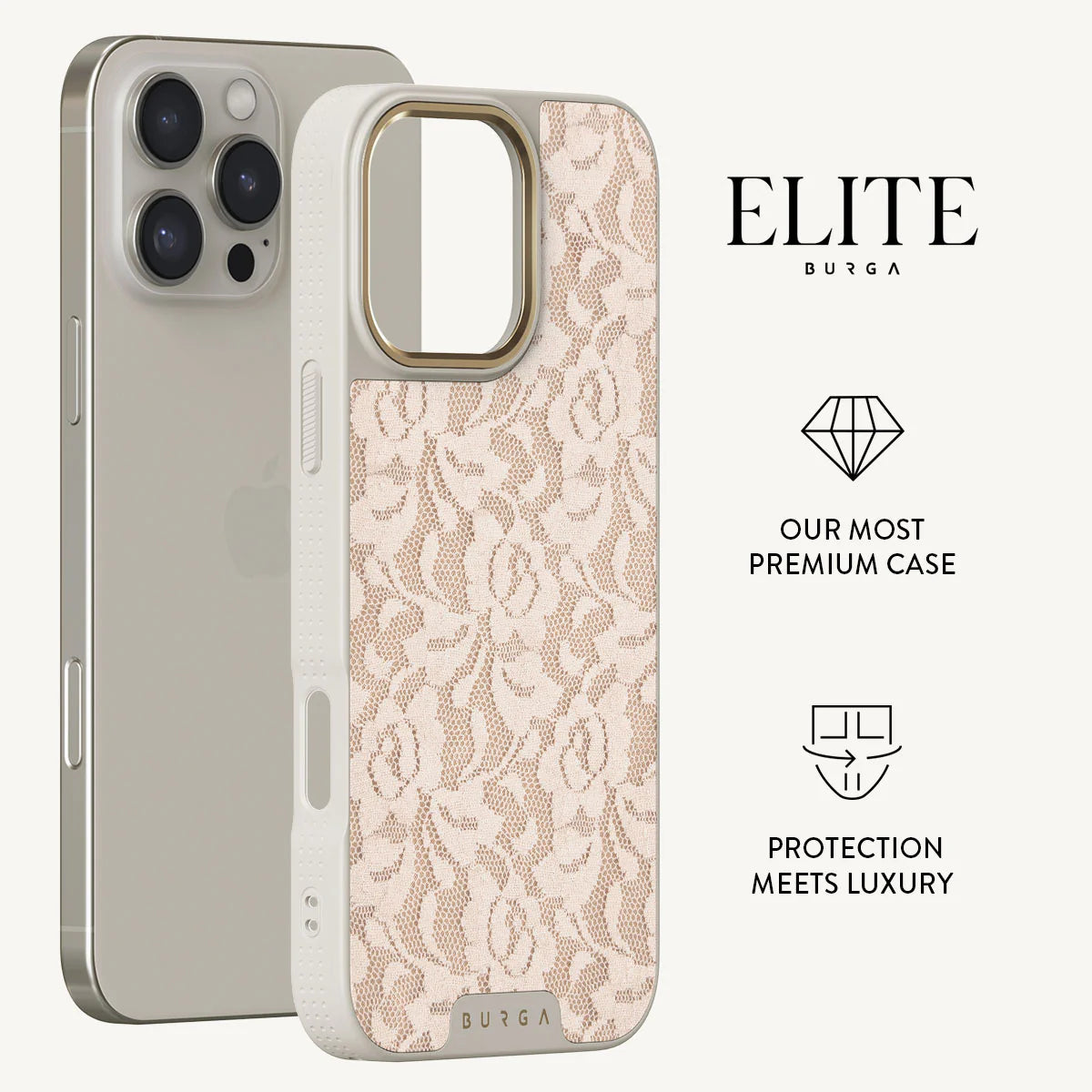 BURGA iPhone 16 Pro Gone Country Elite Light Gold Tough MagSafe Case