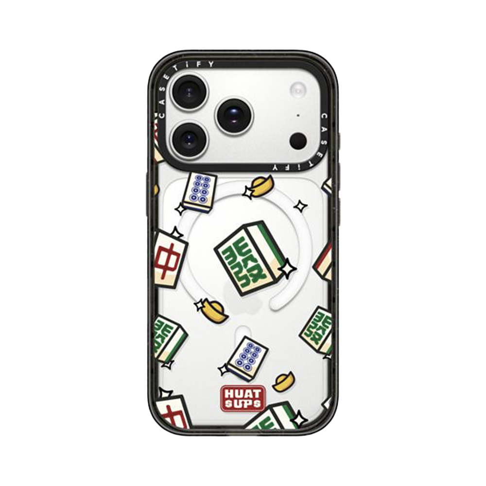 CASETiFY Magsafe Impact Case for iPhone 17 Series - Final Mahjong Clear Black