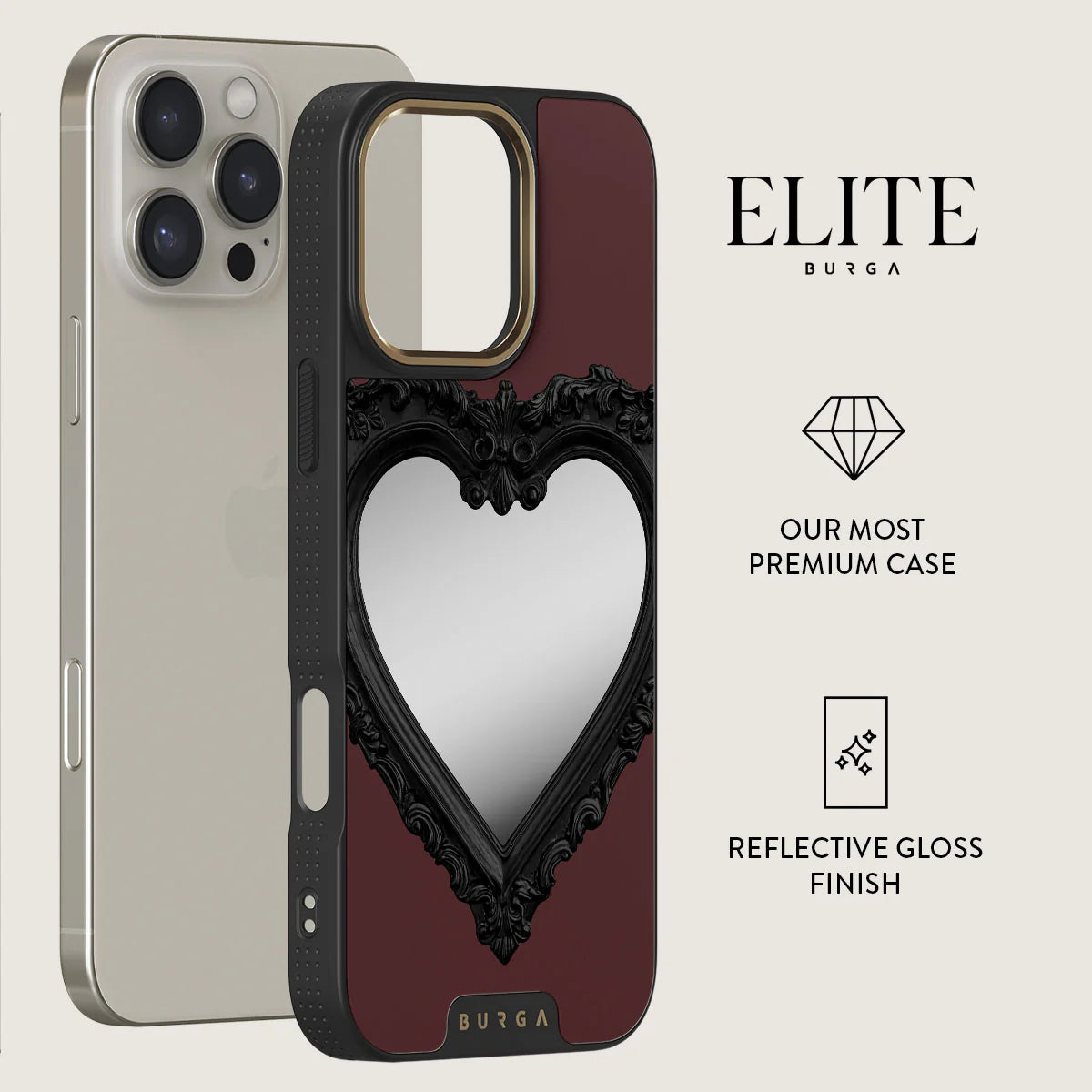 BURGA iPhone 16 Pro / 16 Pro Max Temptation Elite Mirror Gold Tough MagSafe Case