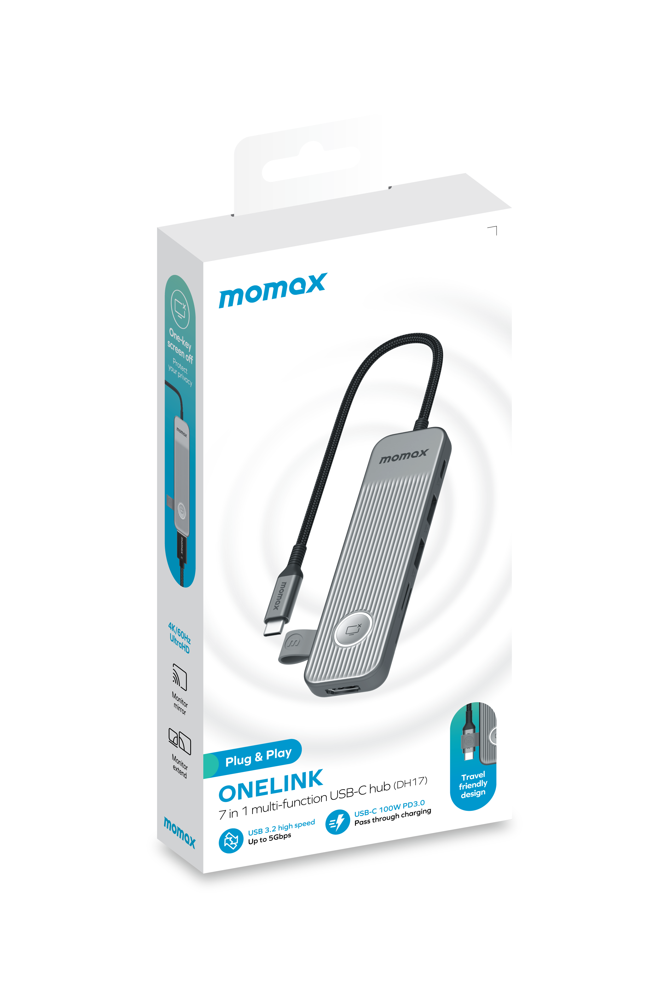 Momax DH17E ONELINK 7-in-1 Multi-Functional USB-C Hub