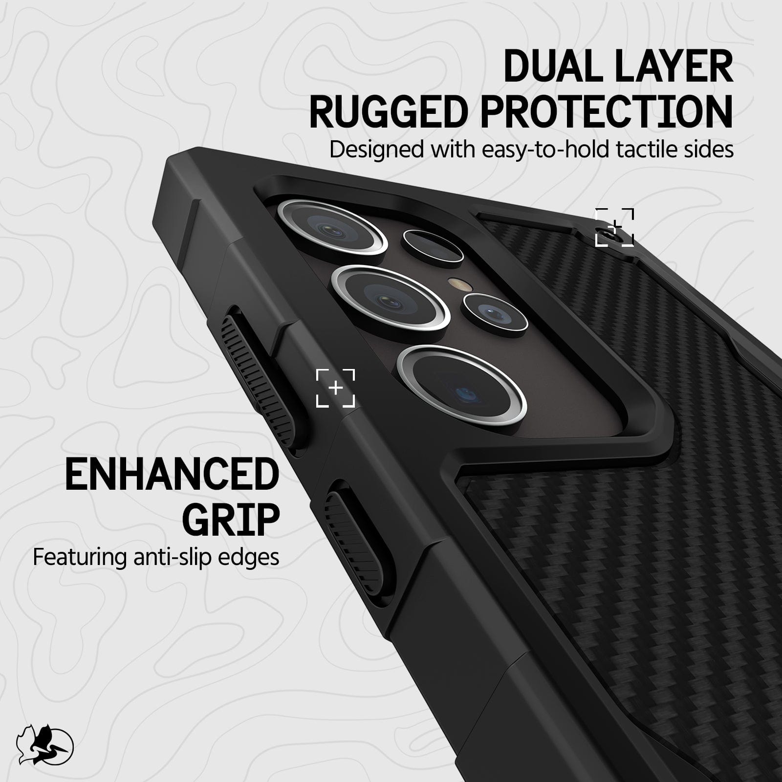 Pelican Samsung Galaxy S24 Ultra Protector Case - Carbon Black