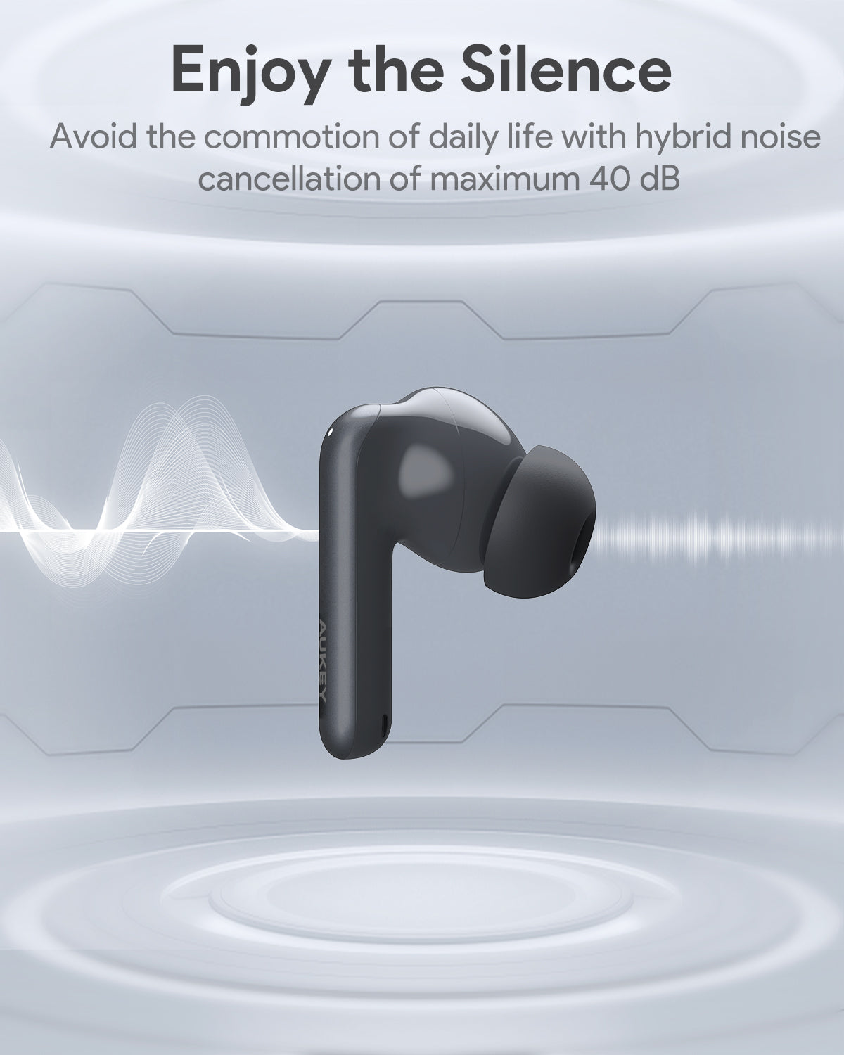 Aukey EP-B2 True Wireless Earbuds with Hybrid Active Noise Cancellation (ANC)