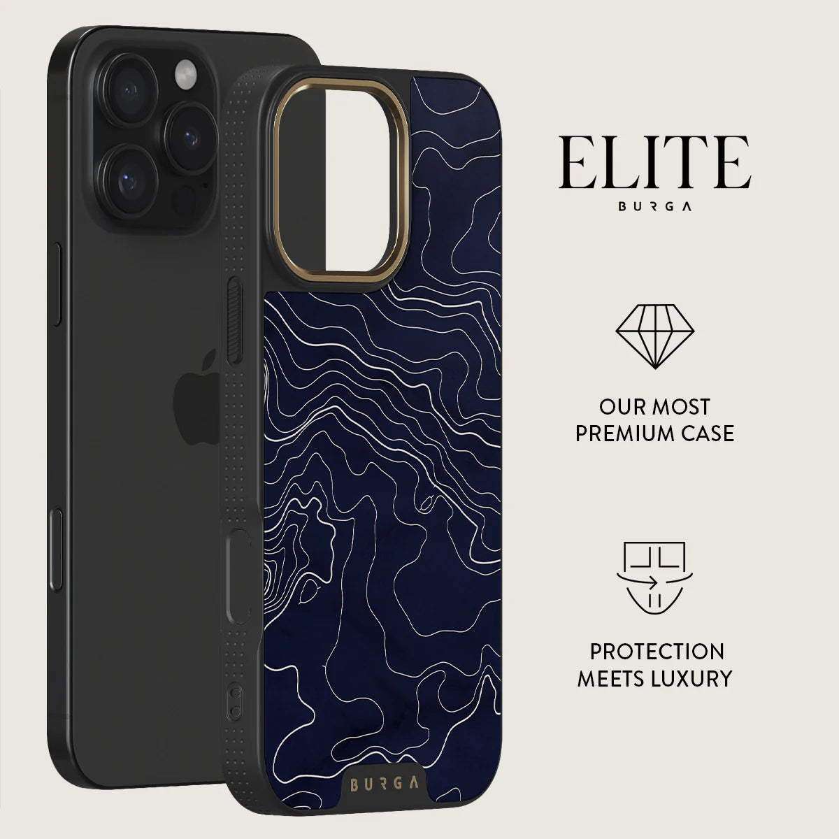 BURGA iPhone 16 Pro / 16 Pro Max Drifting Shores Elite Gold Tough MagSafe Case