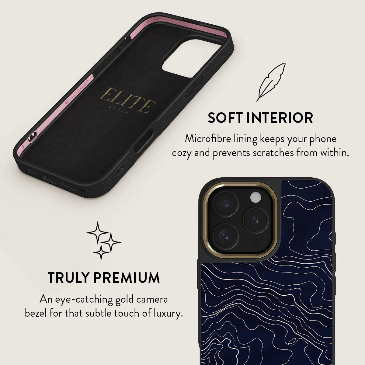 BURGA iPhone 16 Pro / 16 Pro Max Drifting Shores Elite Gold Tough MagSafe Case