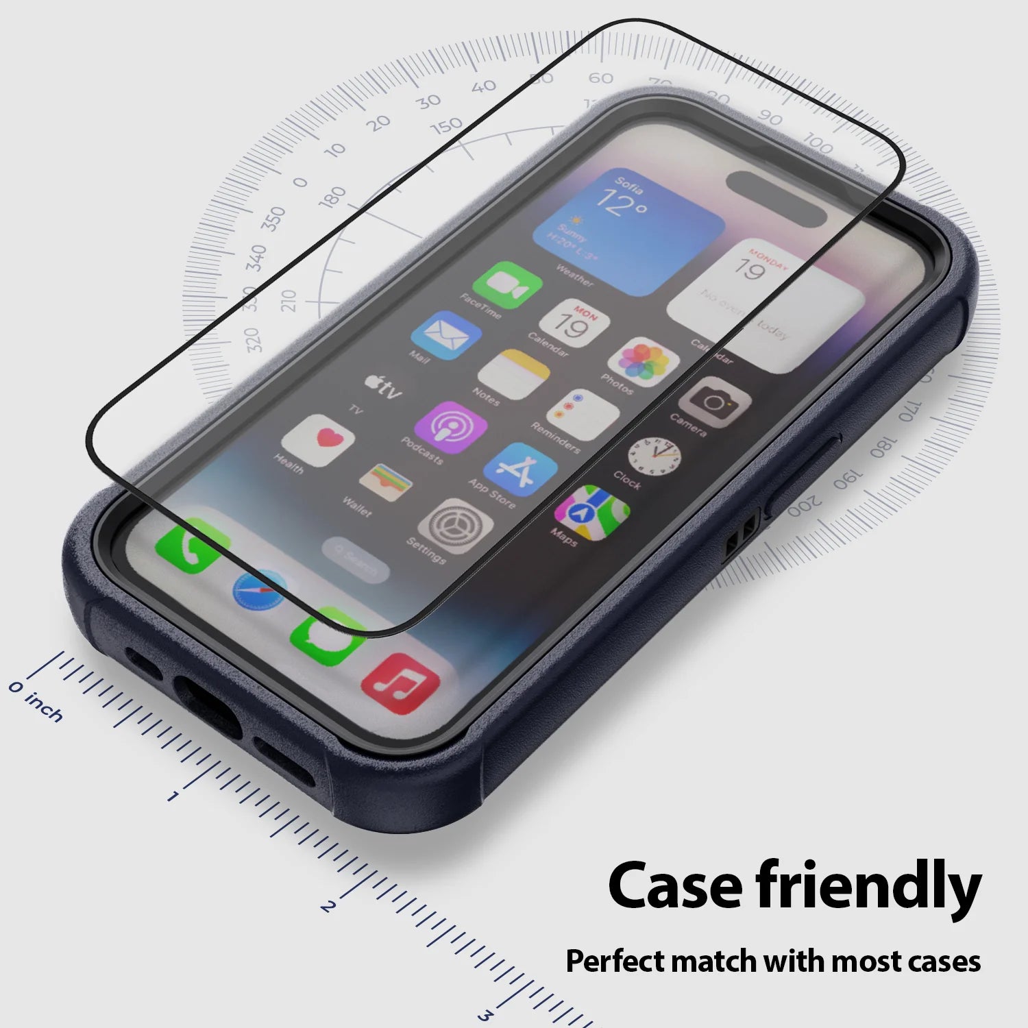 Whitestone EZ Clear Glass for iPhone 15 / 15 Pro / 15 Pro Max 5pcs Pack