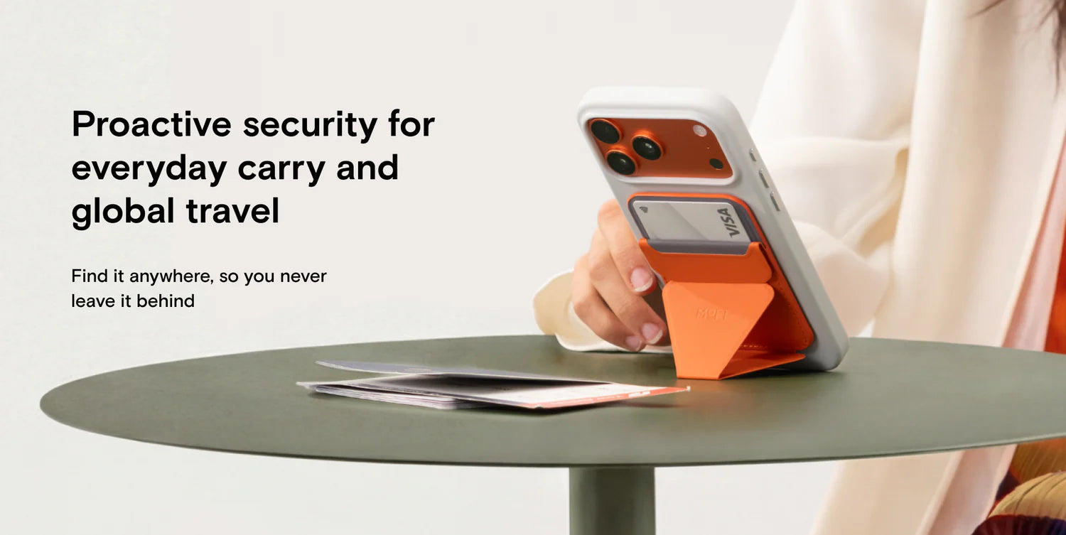 MOFT Trackable Snap-on Phone Stand & Wallet with Apple Find My (MagSafe Compatible)