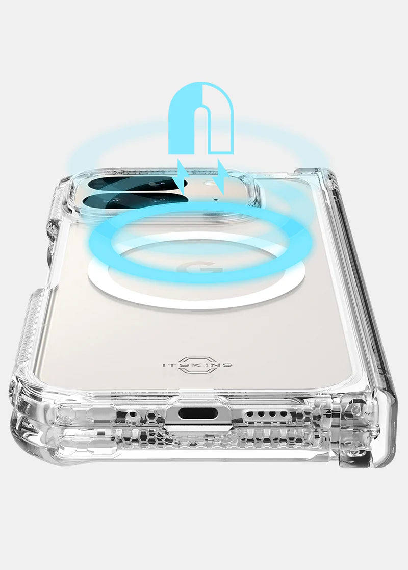 ITSKINS Google Pixel 10 Pro Fold Hybrid R Clear Hinge (MagSafe Compatible) - Transparent