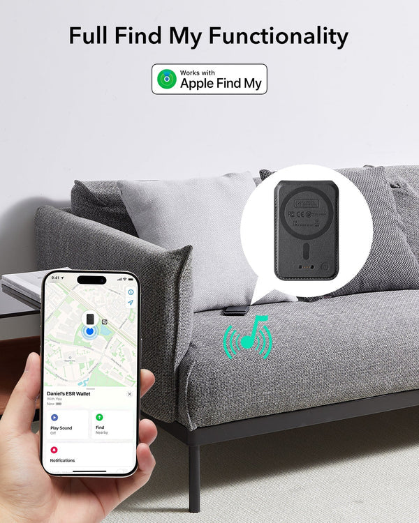ESR Magnetic Geo Wallet with stand | works with Apple Find My
