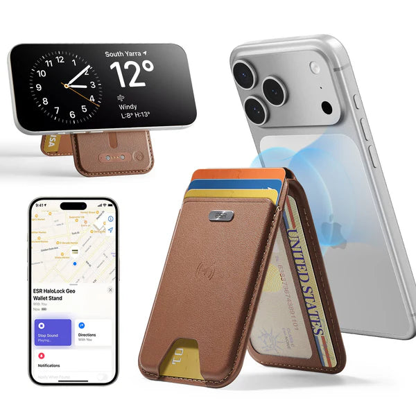 ESR Magnetic Geo Wallet with stand | works with Apple Find My