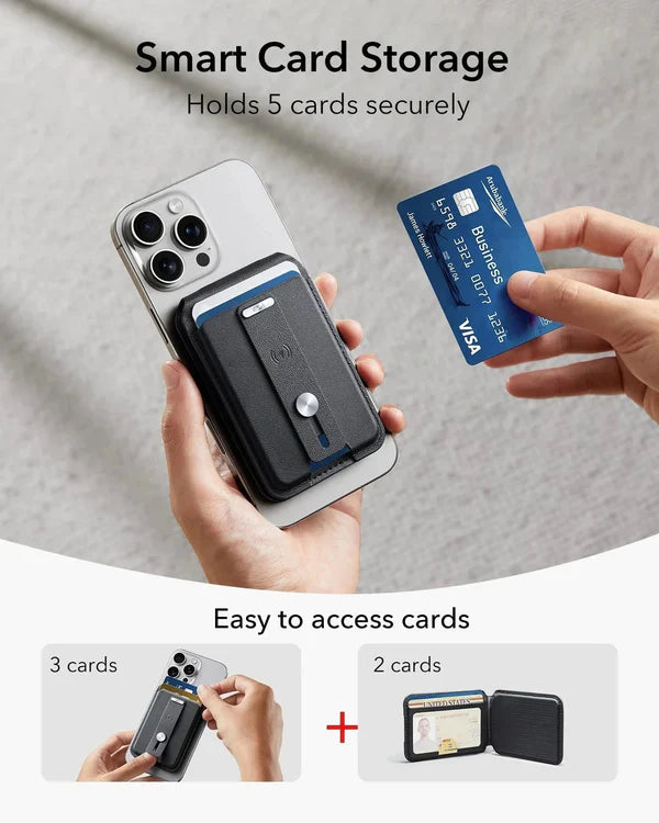 ESR Magnetic Geo Wallet with stand + grip | works with Apple Find My