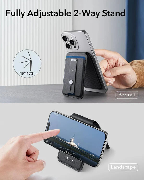 ESR Magnetic Geo Wallet with stand + grip | works with Apple Find My