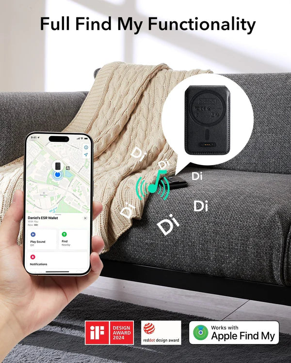 ESR Magnetic Geo Wallet with stand + grip | works with Apple Find My