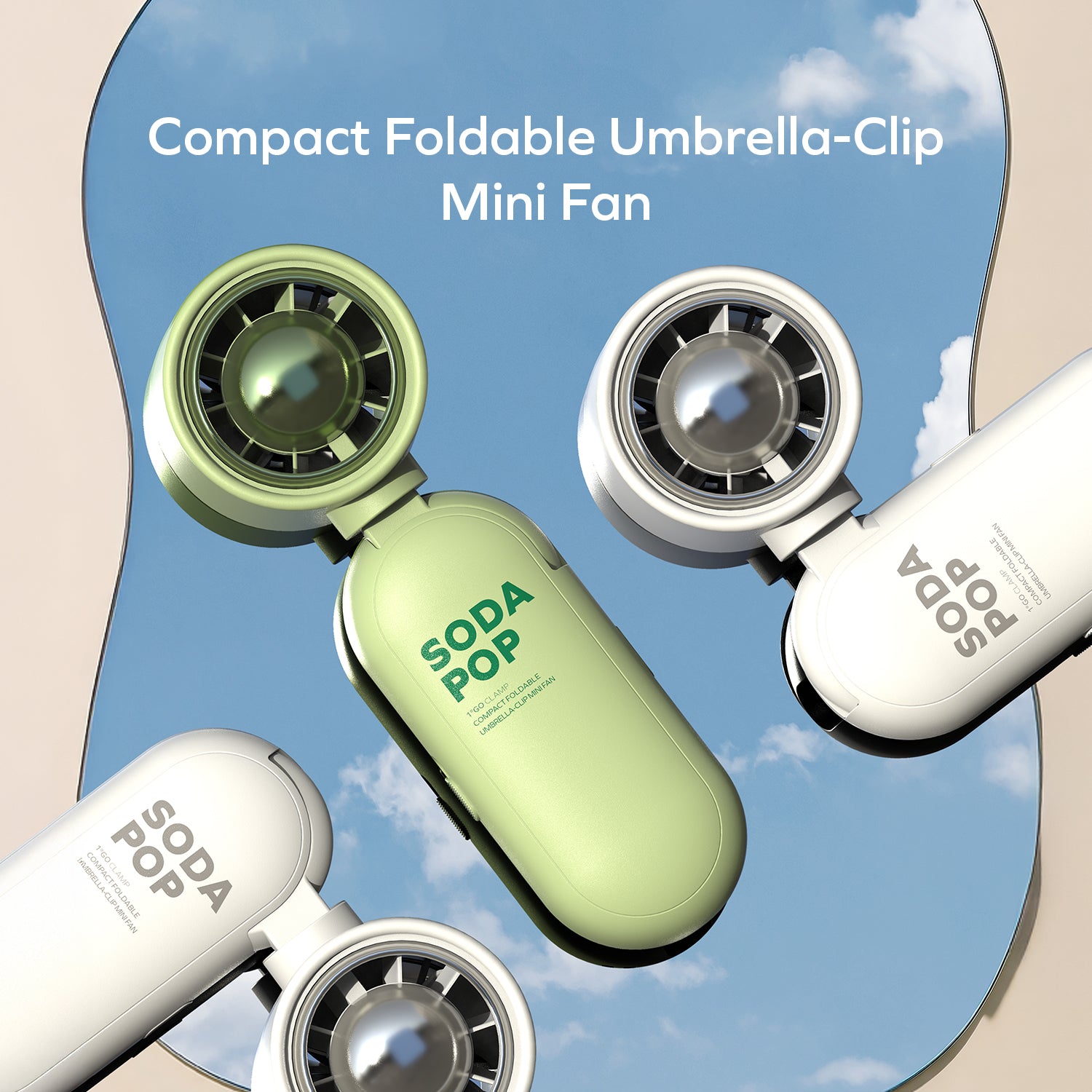 Momax IF22 1°GO CLAMP Compact Foldable Umbrella-Clip Mini Fan