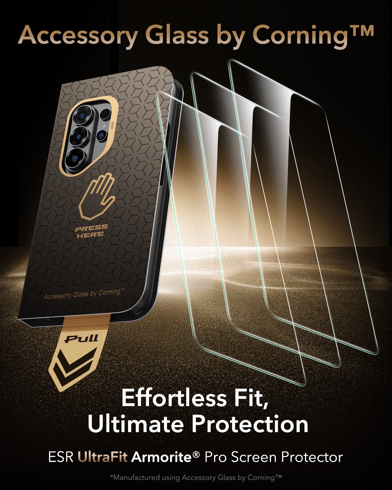 ESR Samsung Galaxy S26 Series UltraFit Armorite Pro Tempered Glass (1pc Pack)