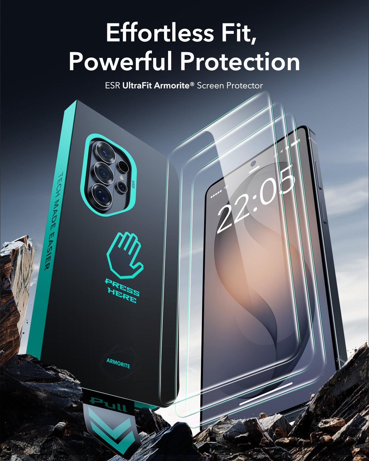 ESR Samsung Galaxy S26 Series UltraFit Armorite Tempered Glass (2pcs Pack)