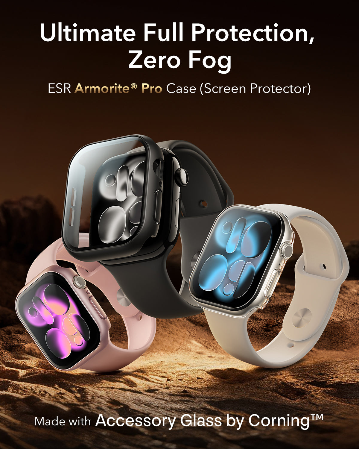 ESR Apple Watch Series 11/10 46mm/42mm Armorite Pro Case with Tempered Glass