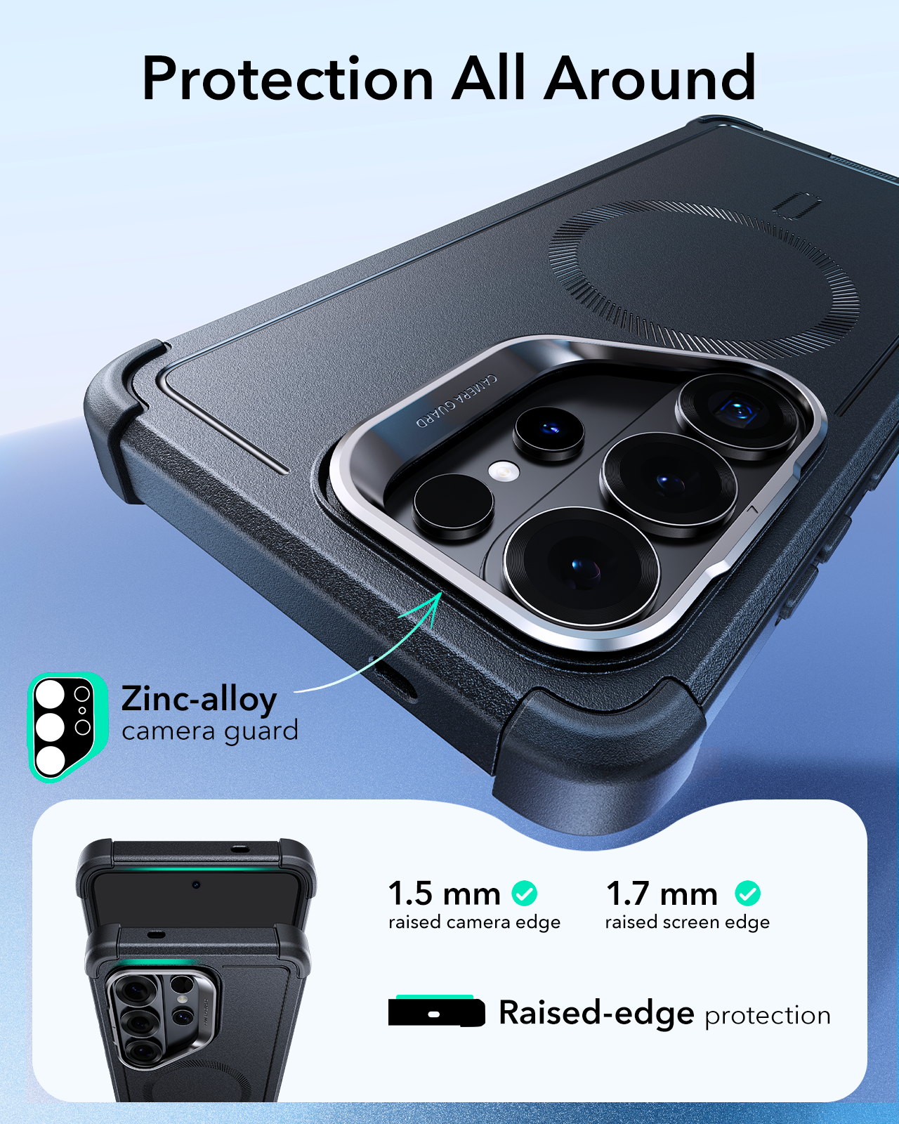 ESR Samsung Galaxy S26 Ultra Cyber Tough MagSafe Case with Stash Stand(HaloLock)