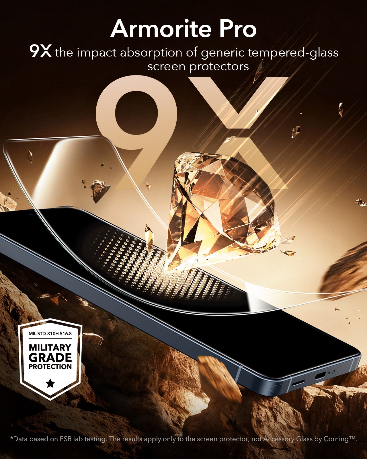 ESR Samsung Galaxy S26 Series UltraFit Armorite Pro Tempered Glass (1pc Pack)