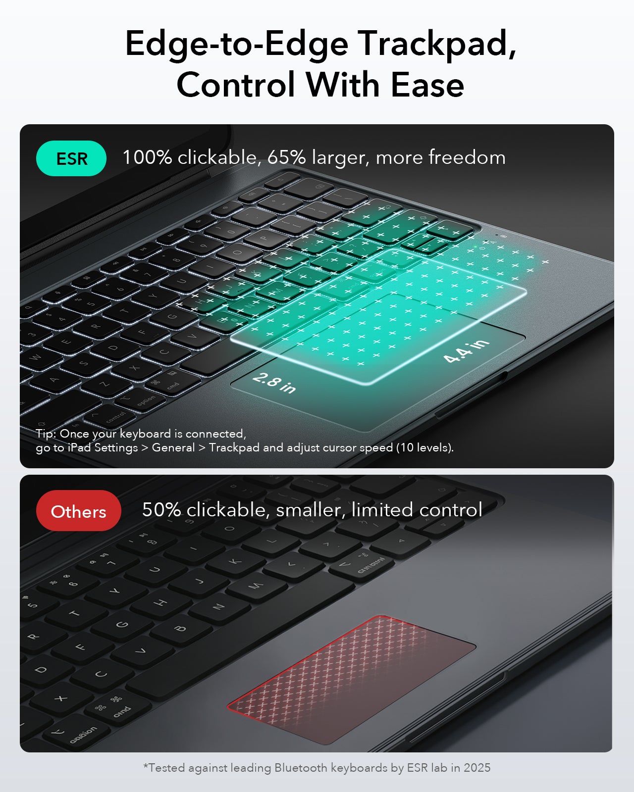 ESR iPad Air 11" (2025/2024) & iPad Air 5/4 Shift Keyboard Case