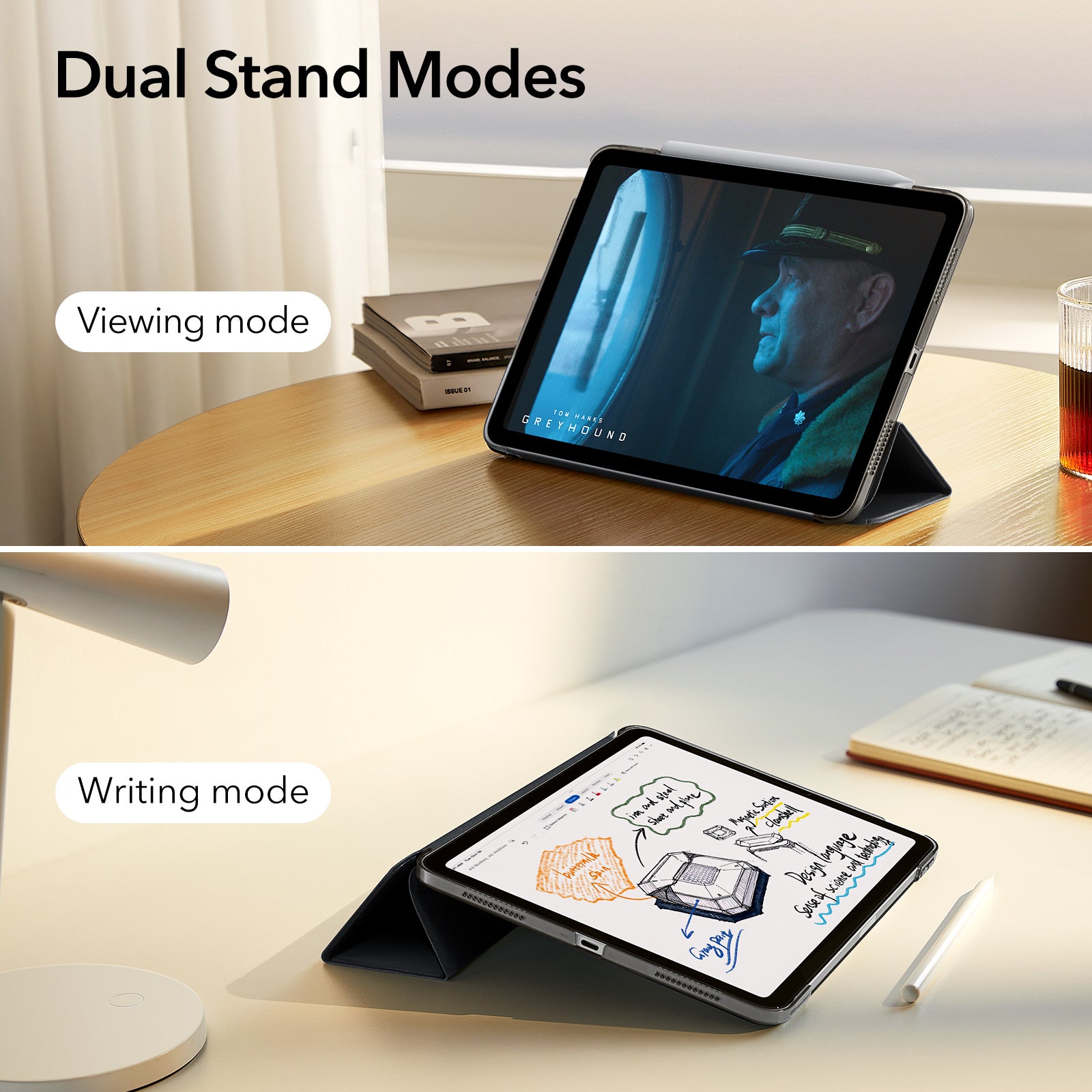 ESR iPad Air 11 (24/25), Air 10.9 (5th/4th Gen) Ascend Trifold Case