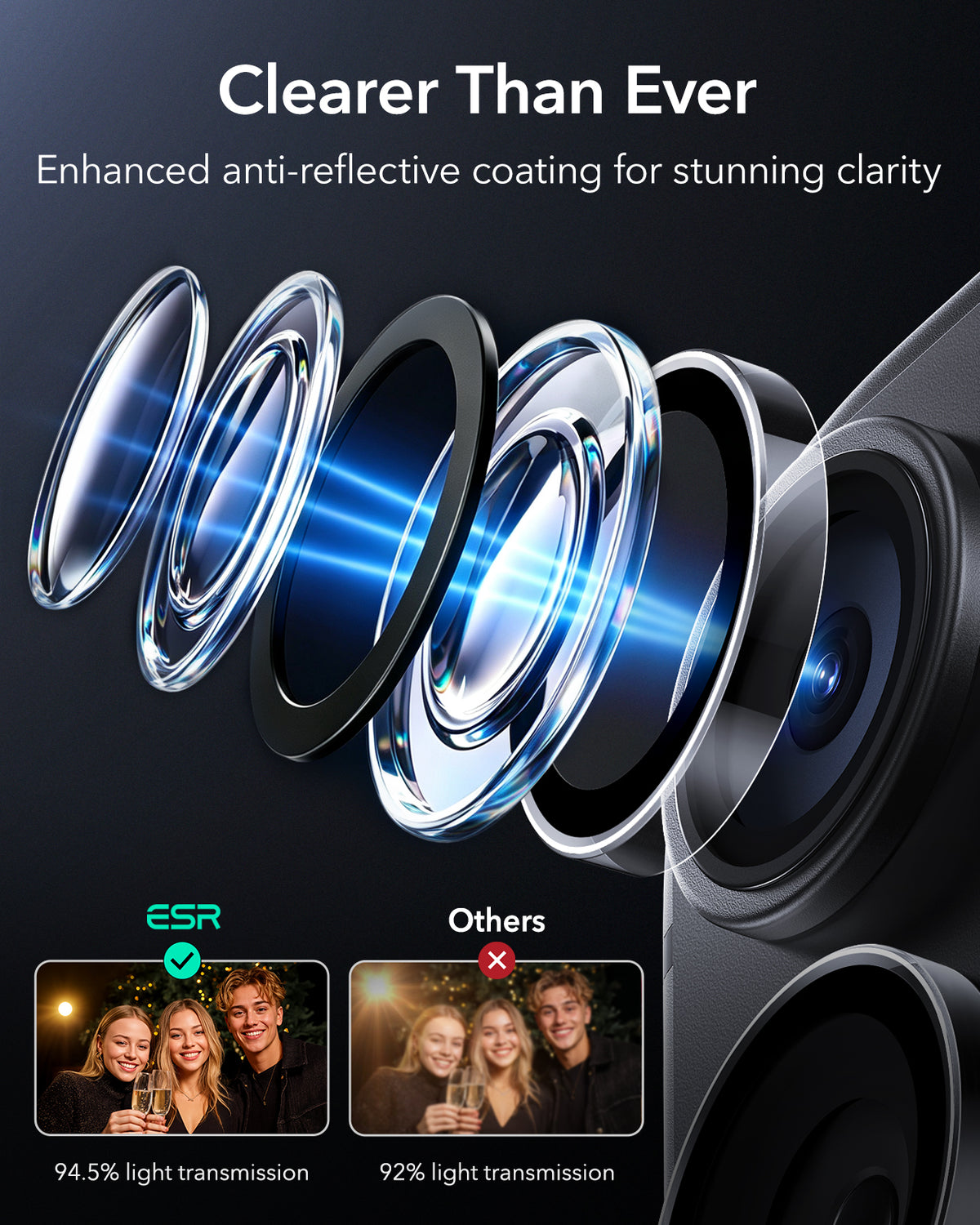 ESR Armorite® Camera Lens Protector, For iPhone 18 Pro / Pro Max