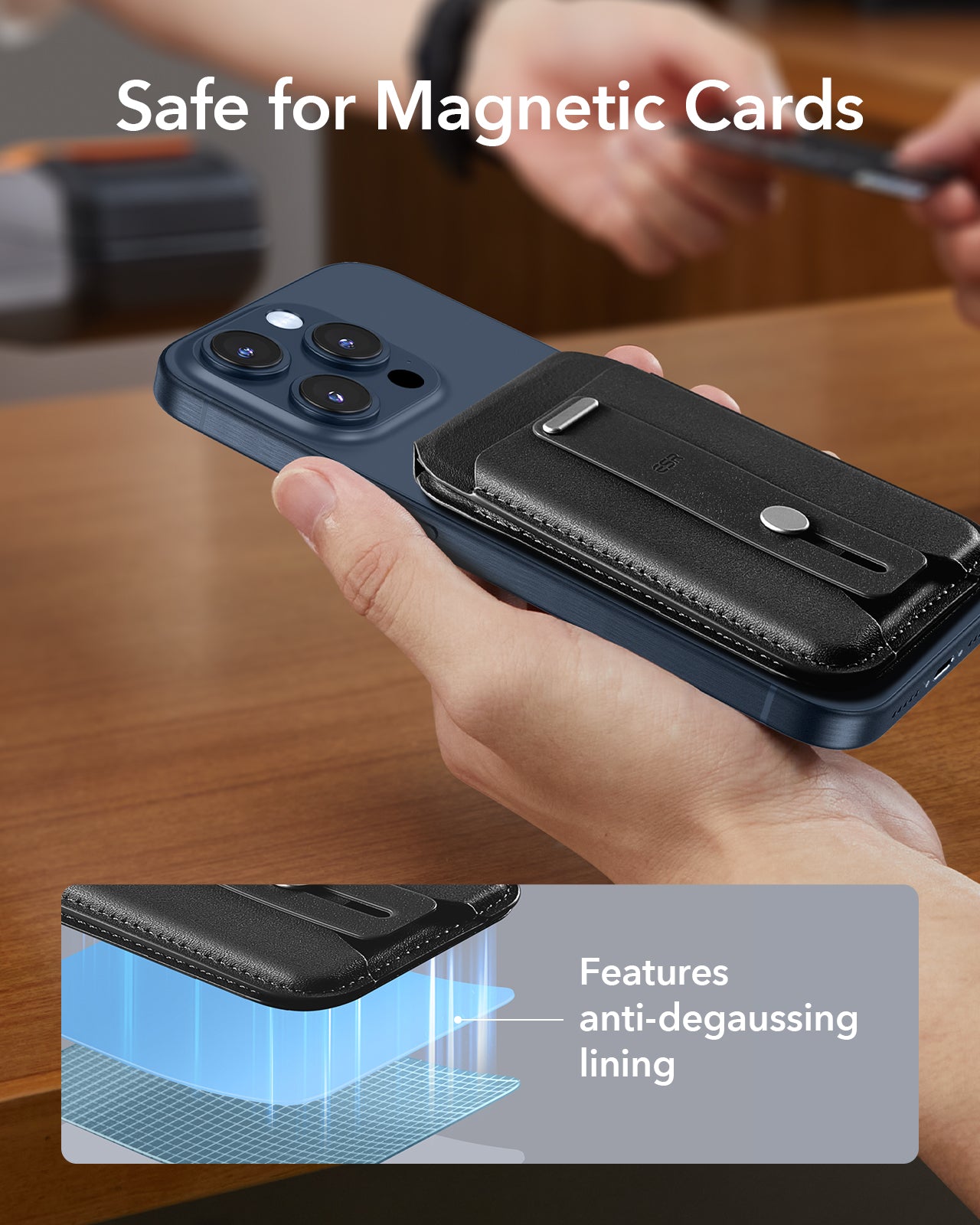 ESR HaloLock Grip Magnetic Wallet Stand