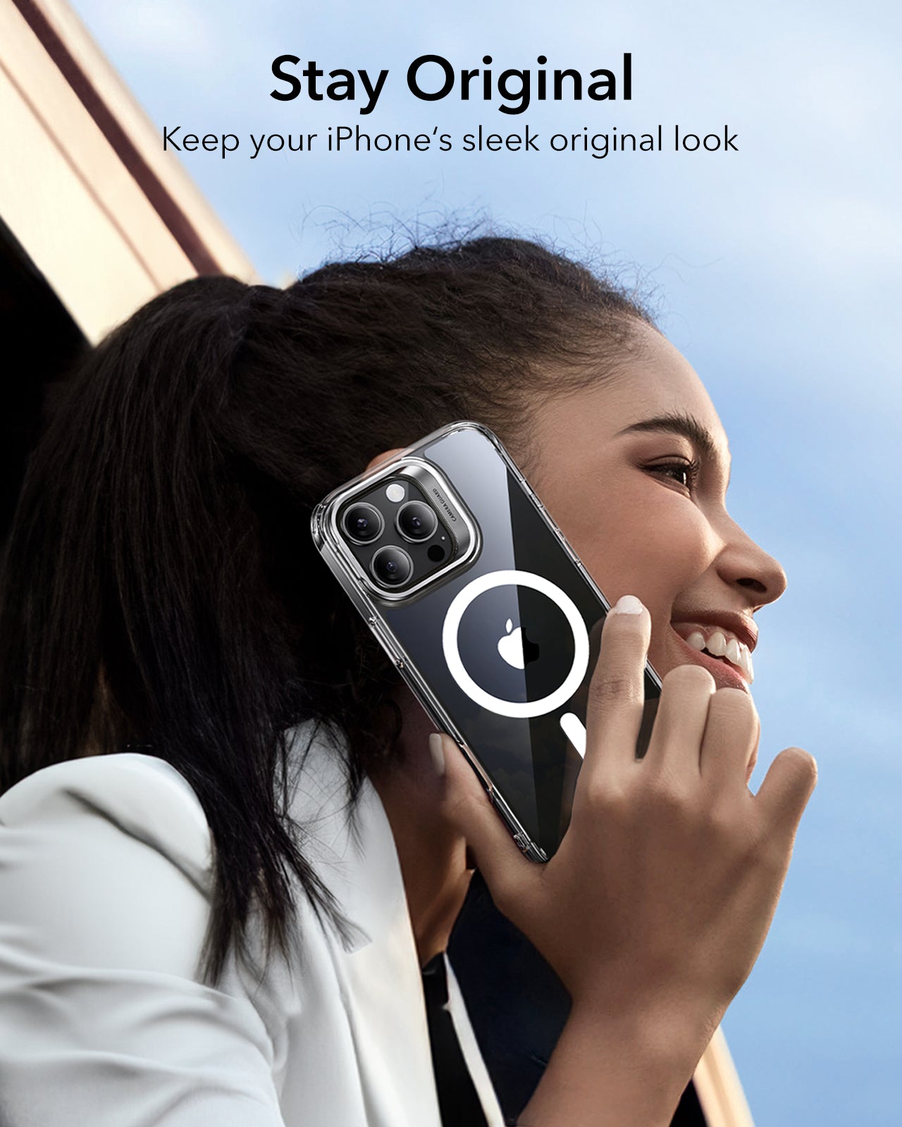 ESR iPhone 16 Pro / 16 Pro Max Classic Hybrid Case Stash Stand(HaloLock) with Screen Protector Set