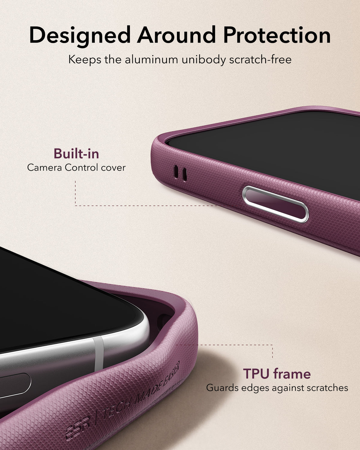 ESR Atelier Vegan Leather Magnetic Case with Camera Control and Flex Stand