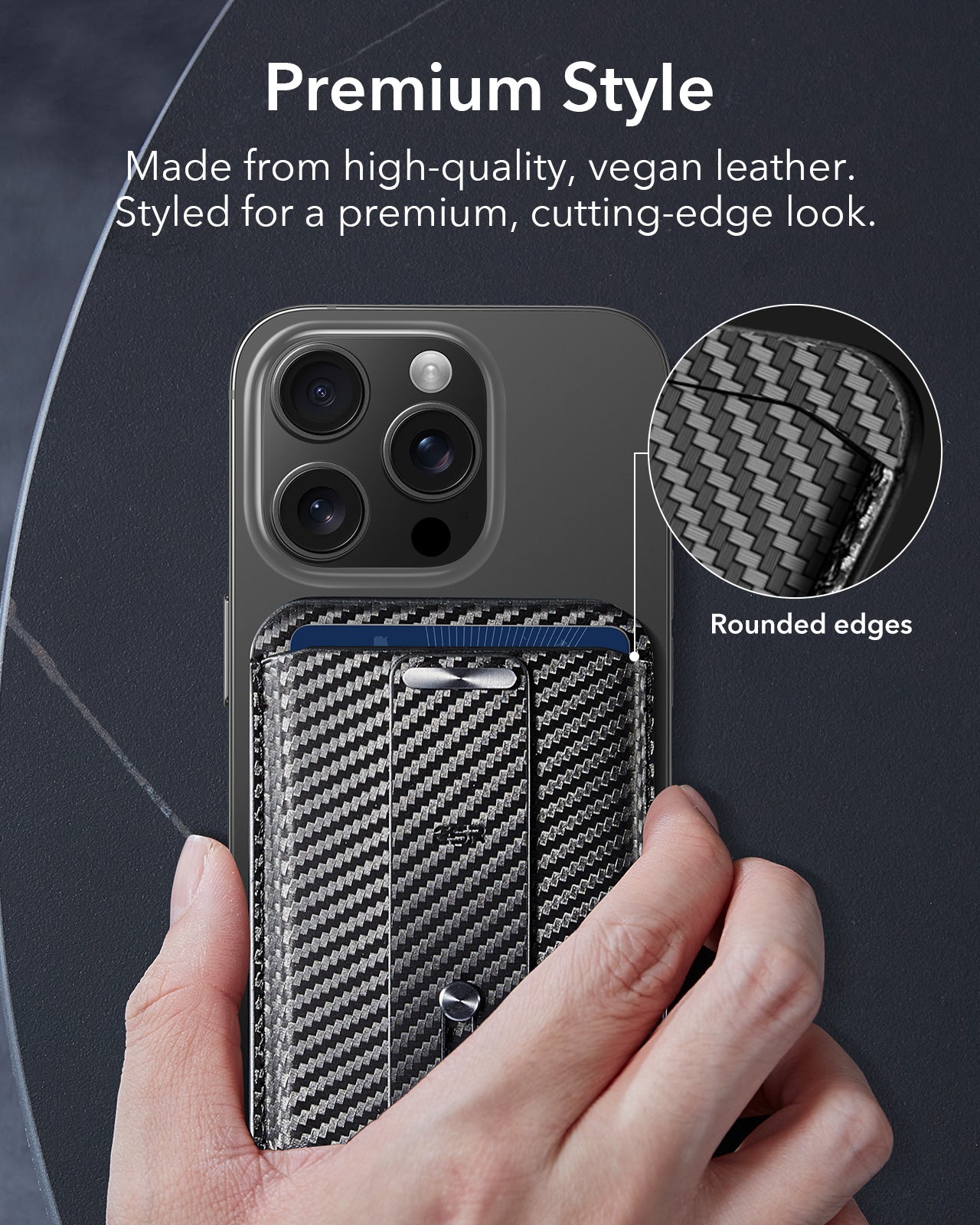 ESR HaloLock Magnetic Wallet with Finger Loop