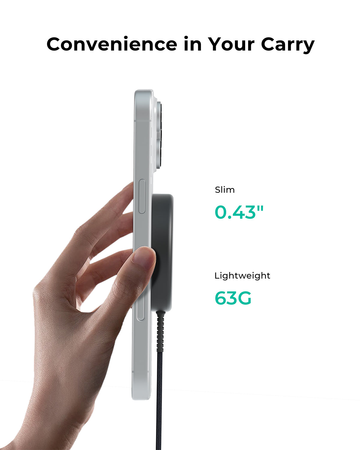 Aukey LC-MC11 MagFusion Q Qi2.2 25W Magnetic Fast Wireless Charger