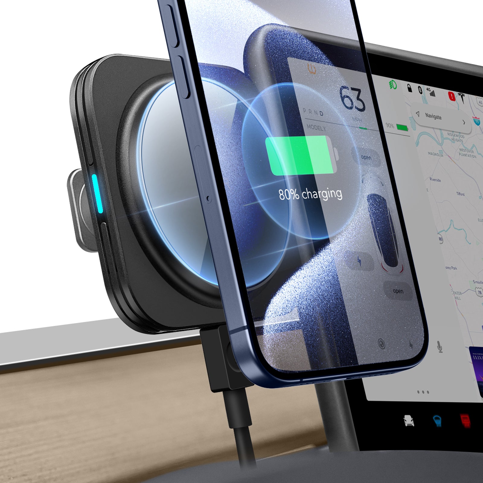 ESR HaloLock Touchscreen Wireless Car Charger