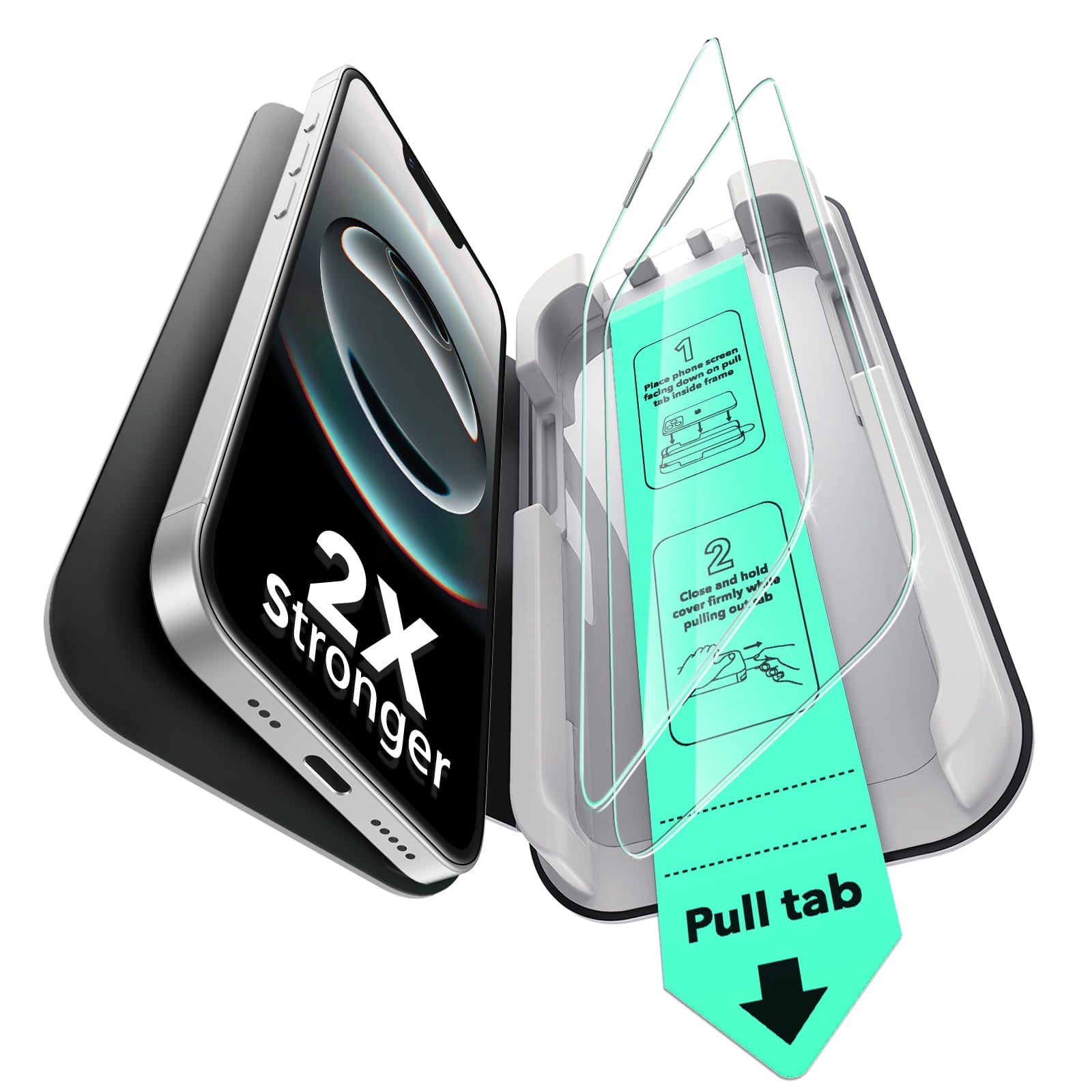 ESR iPhone 16e / 14 / 13 / 13 Pro UltraFit Classic Tempered Glass 2pcs Pack