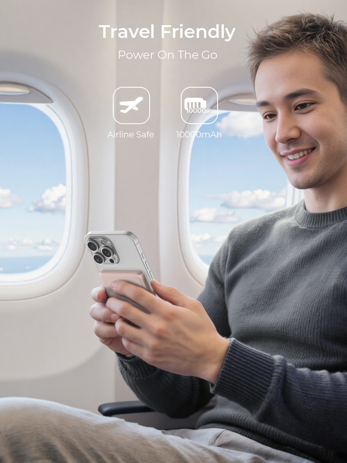 Aukey PB-MS08 MagFusion M Qi2 10000mAh Ultra Slim Magnetic Wireless Power Bank (24 Months Warranty)