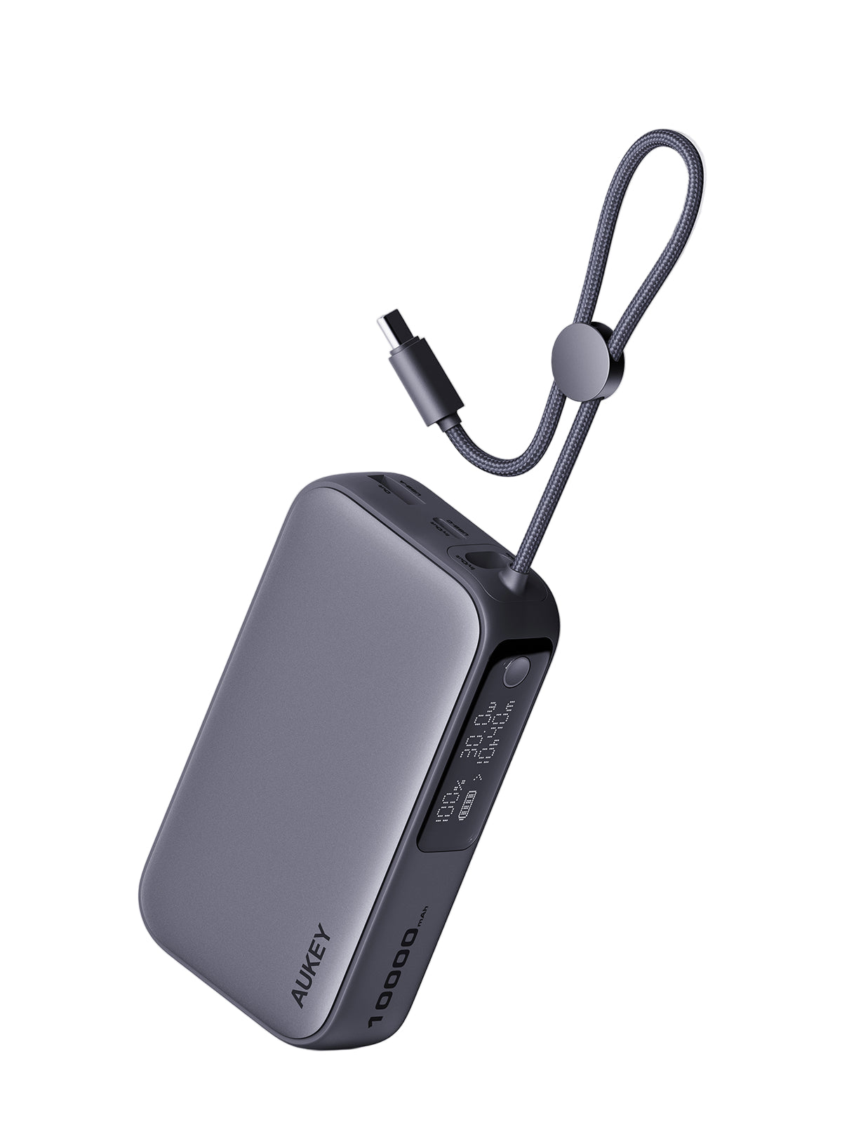 Aukey PB-Y47 Spark Sling 10000mAh Compact Fast Charging PB with Built-in USB-C Cable