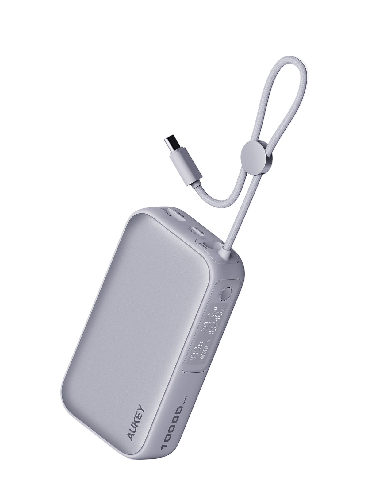 Aukey PB-Y47 Spark Sling 10000mAh Compact Fast Charging PB with Built-in USB-C Cable