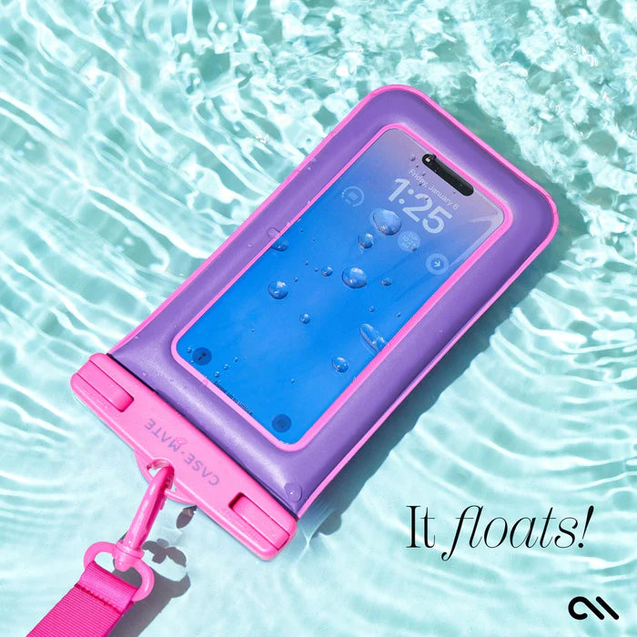 Case-Mate Waterproof Floating Phone Pouch - Purple Paradise Purple/Fuchsia