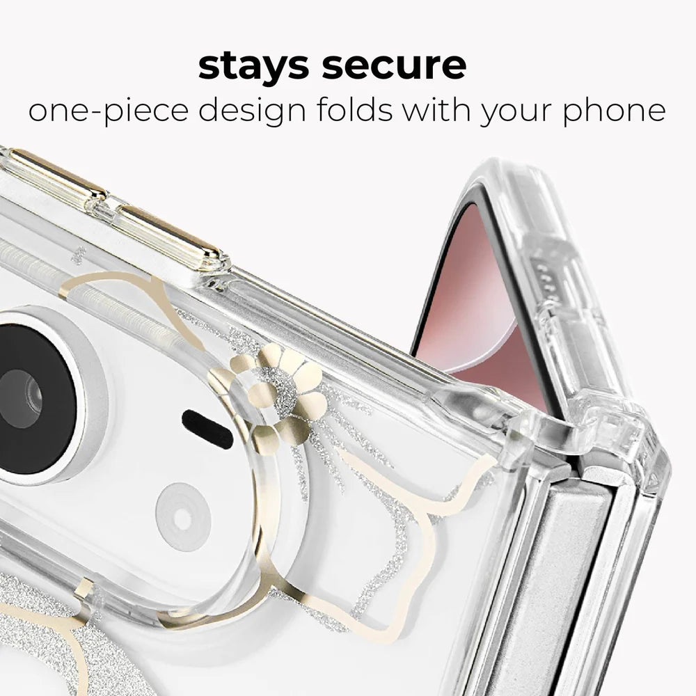 Case-Mate iPhone Duo Floral Gems MagSafe Case - Gold