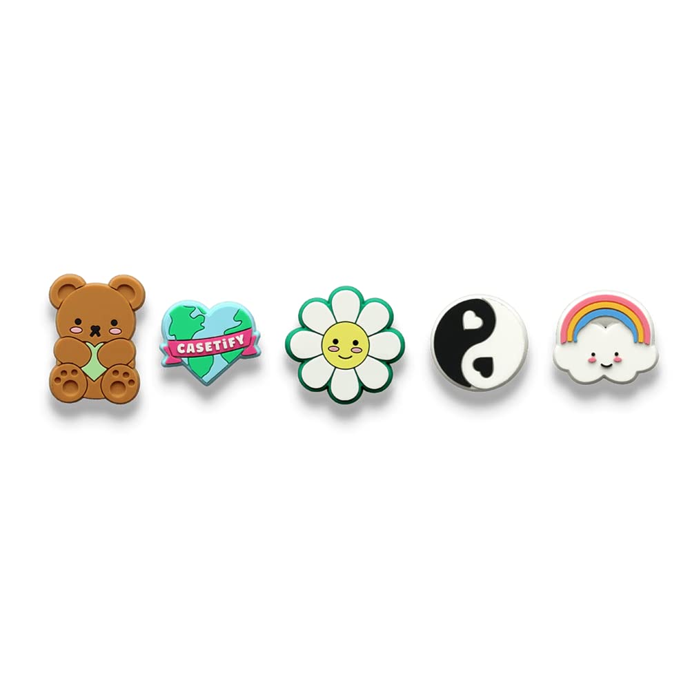 CASETiFY The Push-In Case for iPhone 14 Pro / 14 Pro Max - Peace Love Earth Black