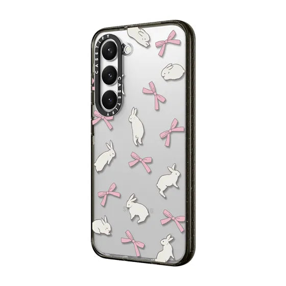 CASETiFY Impact Case for S24 Plus - Rabbit Ribbon Clear Black