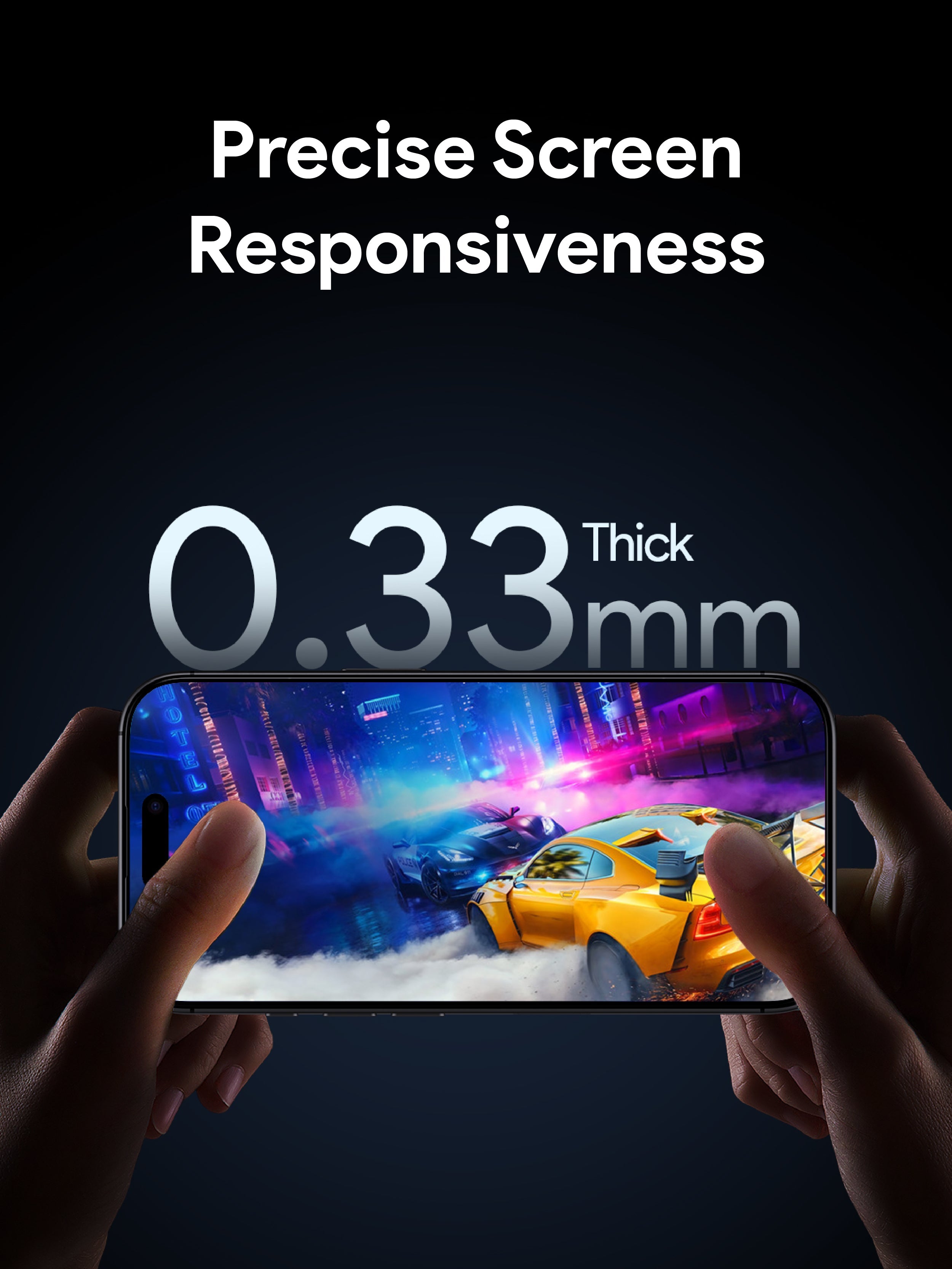 AUKEY SP-HY20 OptiGlow BlueLight Filtering Tempered Glass Screen Protector for iPhone 16 / 16 Plus / 16 Pro / 16 Pro Max