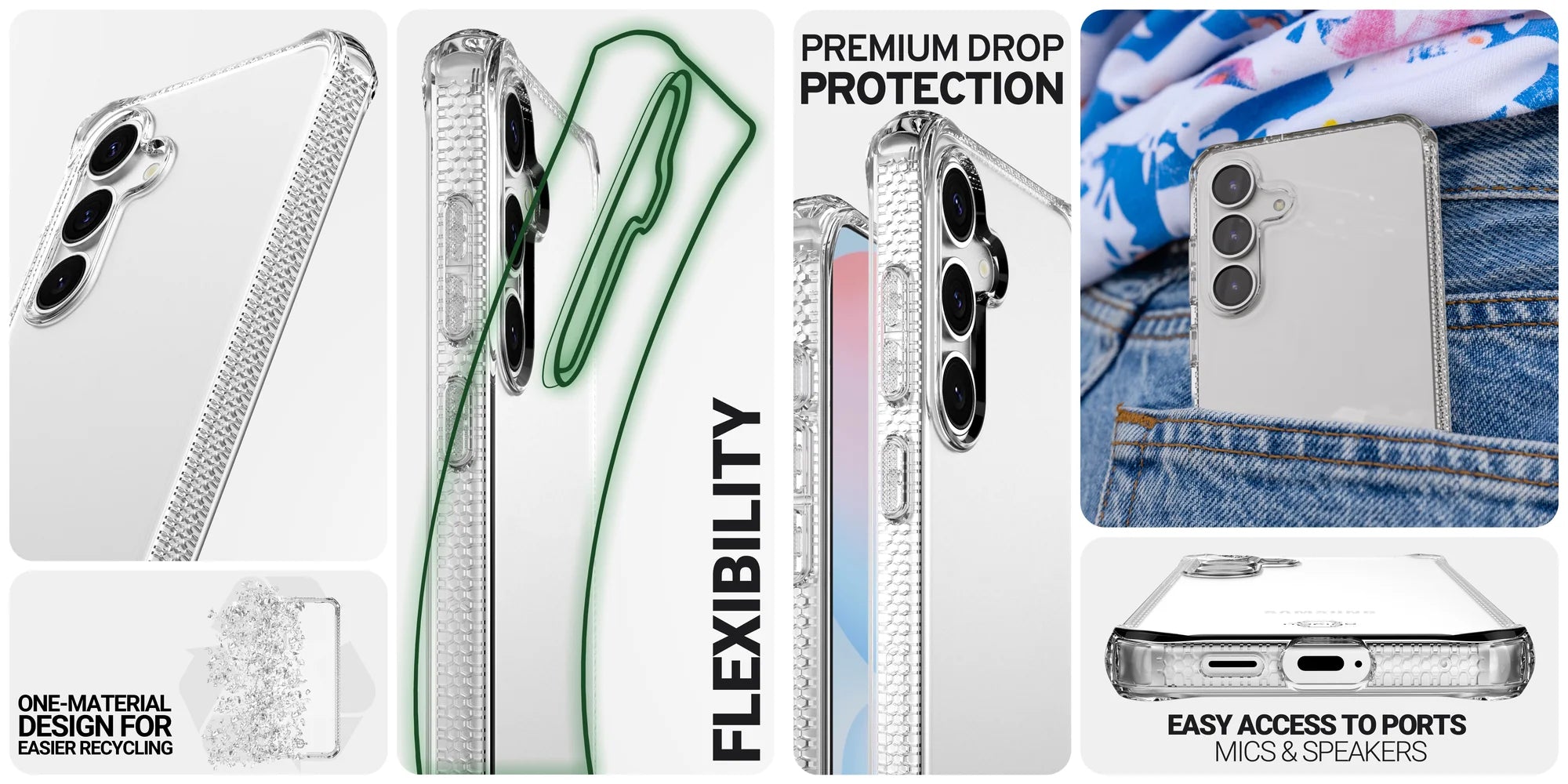 ITSKINS Samsung Galaxy S25 FE Spectrum R Clear Case- Transparent