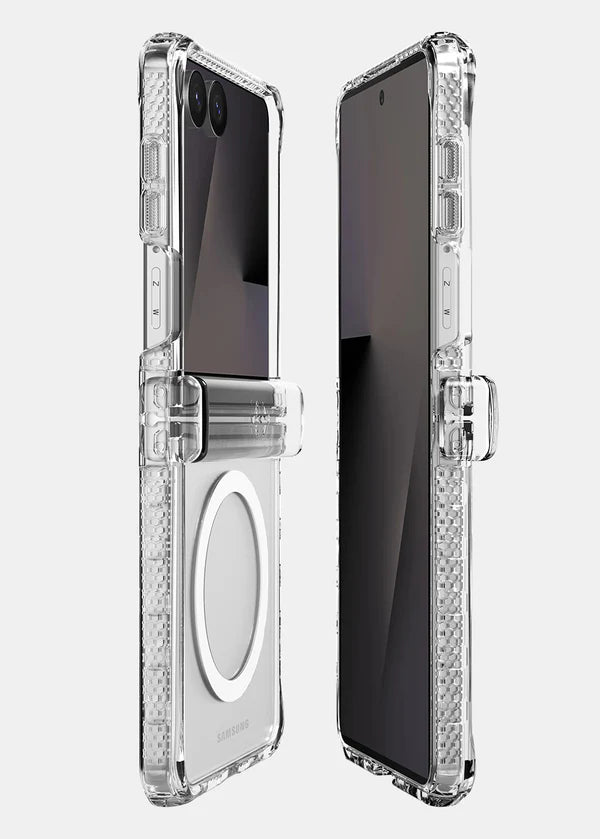ITSKINS Samsung Galaxy Z Flip 8 Hybrid R Clear Hinge (MagSafe Compatible) - Transparent