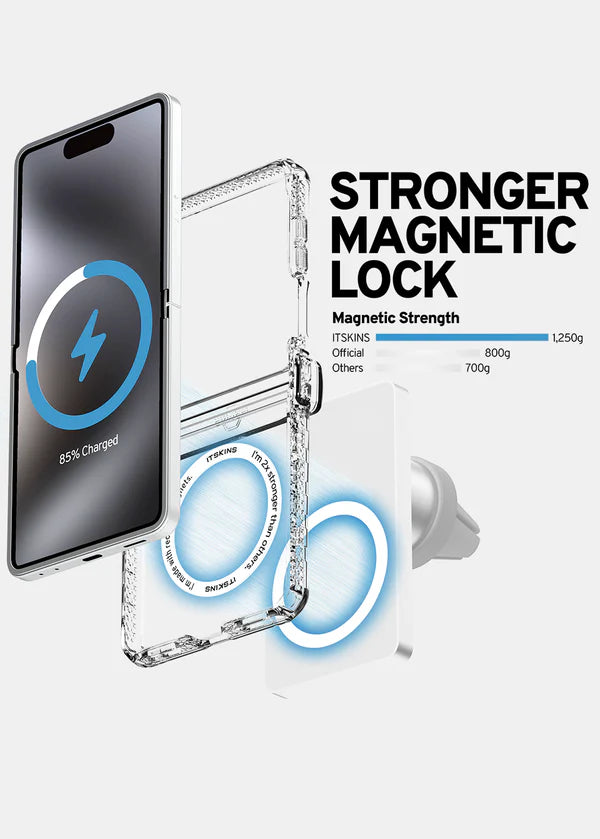 ITSKINS Samsung Galaxy Z Flip 8 Hybrid R Clear Hinge (MagSafe Compatible) - Transparent