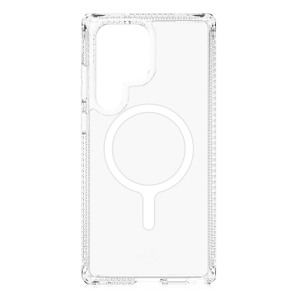 ITSKINS HYBRID R CLEAR Compatible with MagSafe for Galaxy S23 Ultra Transparent