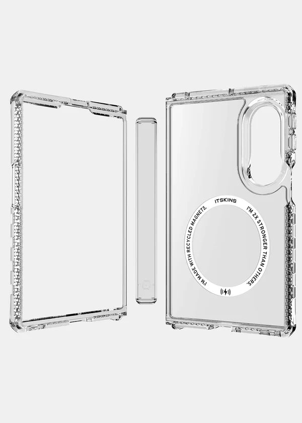 ITSKINS Samsung Galaxy Z Fold 8 Hybrid R Clear Hinge (MagSafe Compatible) - Transparent