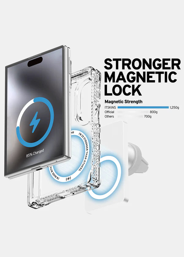 ITSKINS Samsung Galaxy Z Fold 8 Hybrid R Clear Hinge (MagSafe Compatible) - Transparent