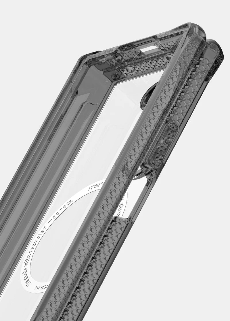 ITSKINS Samsung Galaxy Z Fold 6 Hybrid R Clear Hinge (MagSafe Compatible) - Smoke and Transparent